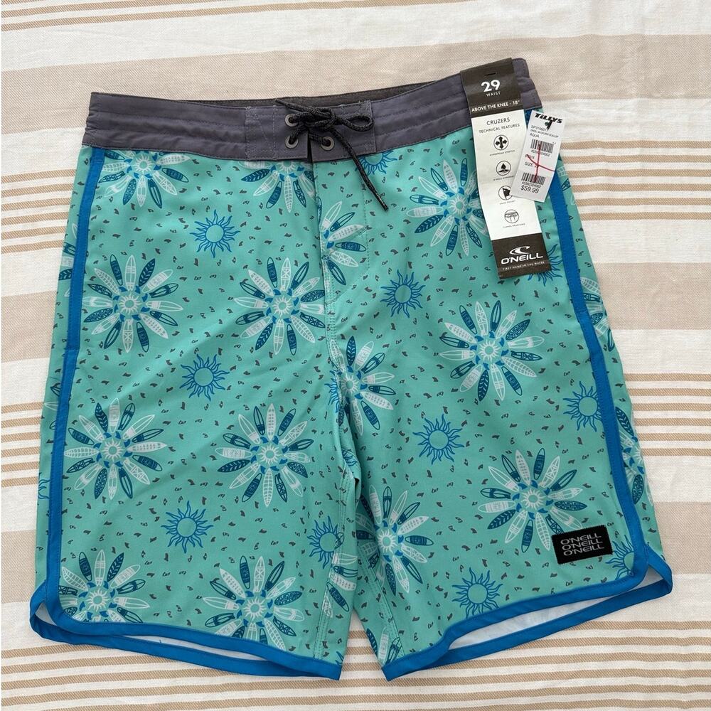 O'Neill NWT | Cruzer 18" Aqua Boardshorts swim trunks bathing suit | size 29